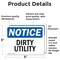 Signmission Dirty Utility, 5 in W x Rectangle, Vinyl Decal OS-2PACK-NS-D-35-L-11048 - alternate 2
